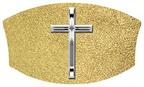 DNSWILL 510 SL SH GD Silver Single Cross Shimmer Gold
